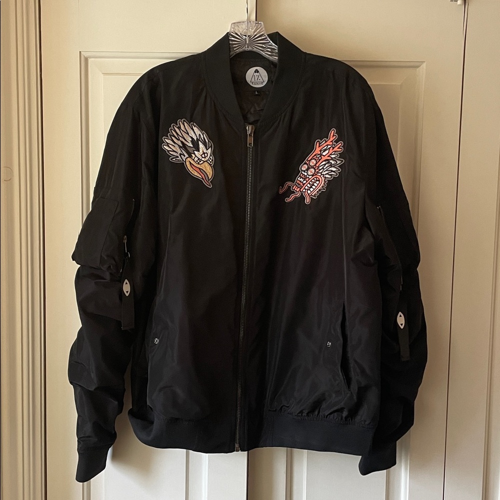 1% Talent Bomber Jacket with Embroidered Patches